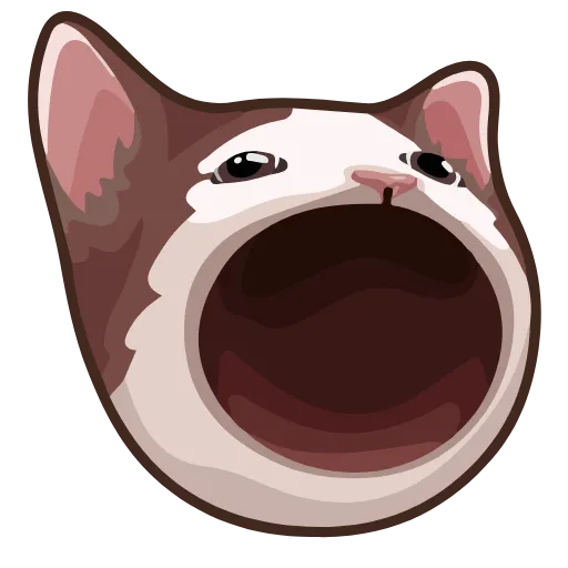 Стикер 9 Popping Cat