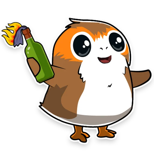 🍾 Стикер «Porgs» для Telegram