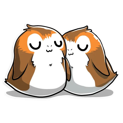🥰 Стикер «Porgs» для Telegram