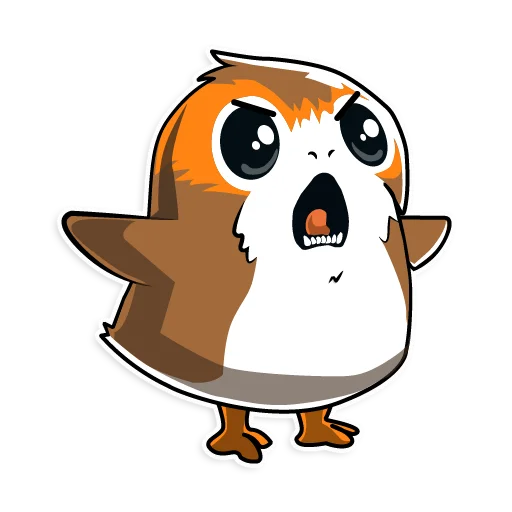 😠 Стикер «Porgs» для Telegram