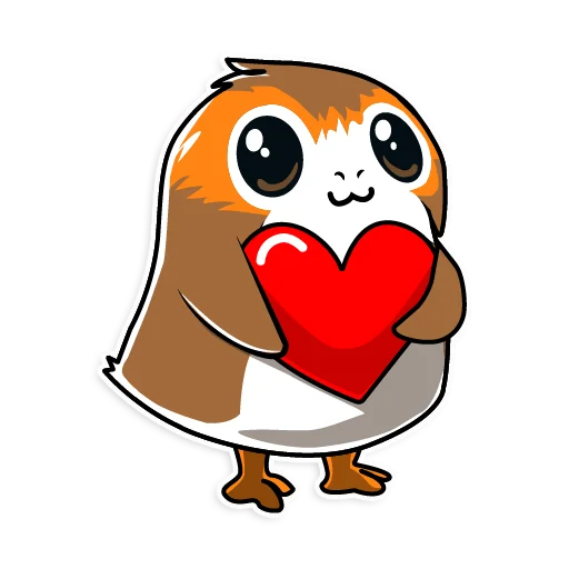 ❤️ Стикер «Porgs» для Telegram