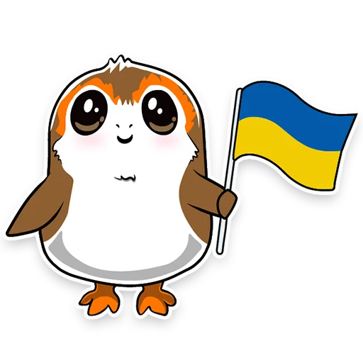 🇺🇦 Стикер «Porgs» для Telegram