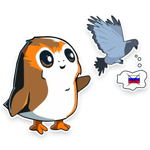 🐦 Стикер «Porgs» для Telegram