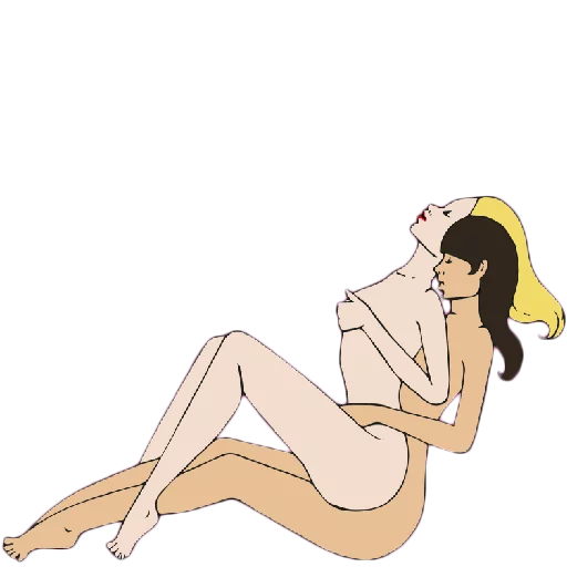 Стикер 2 Poses In The Sex Of a Girl