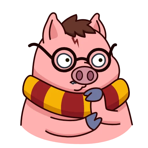 Стикер 24 Potter Pig