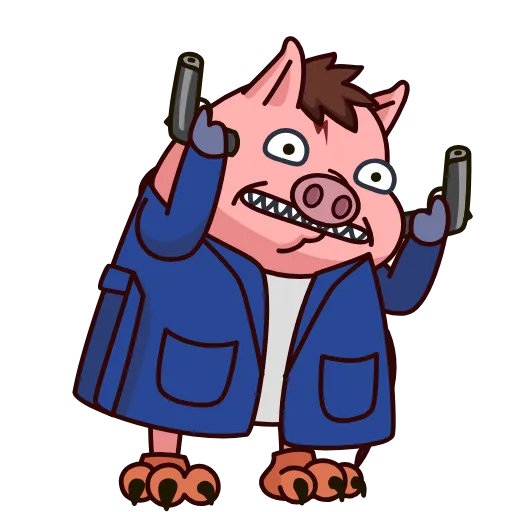 Стикер 16 Potter Pig