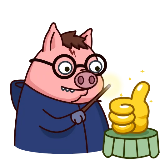 Стикер 3 Potter Pig