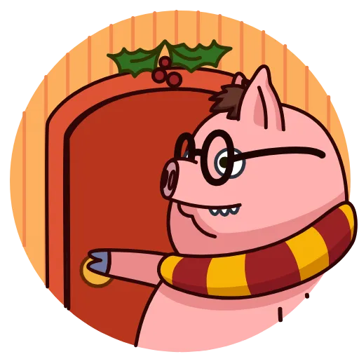 Стикер 21 Potter Pig