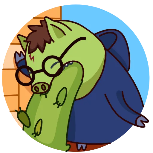 Стикер 7 Potter Pig