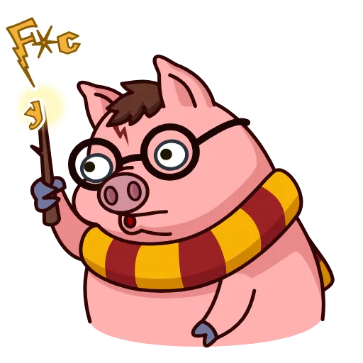 Стикер 11 Potter Pig