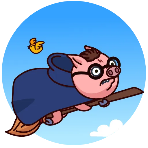 Стикер 9 Potter Pig
