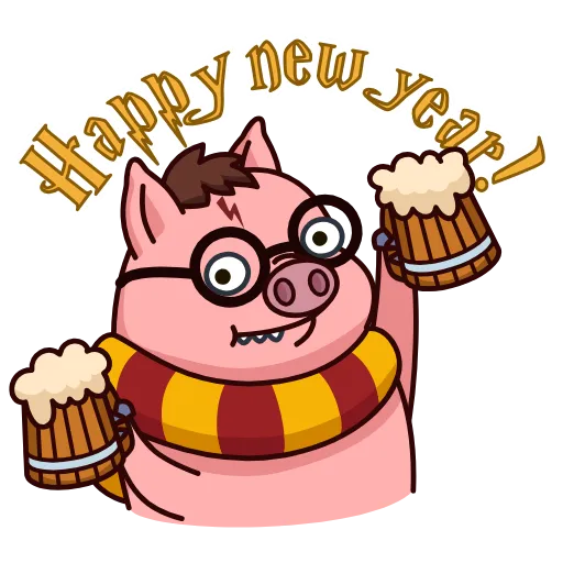 Стикер 12 Potter Pig