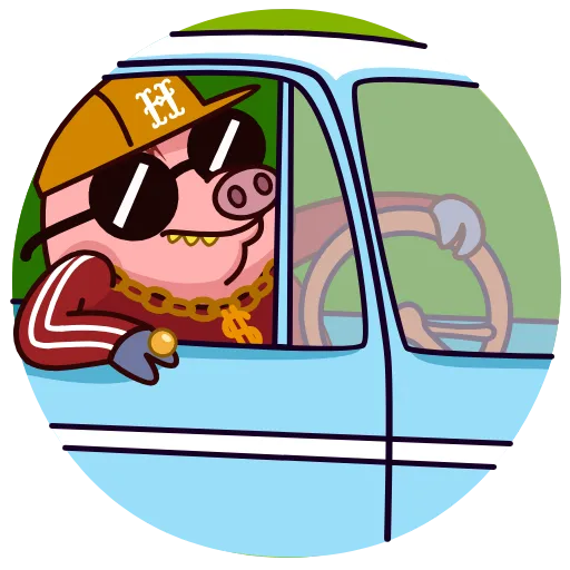 Стикер 10 Potter Pig