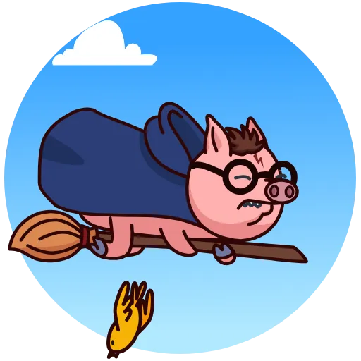 Стикер 9 Potter Pig