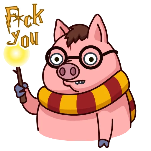 Стикер 11 Potter Pig