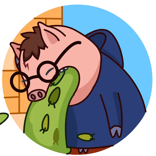Стикер 7 Potter Pig