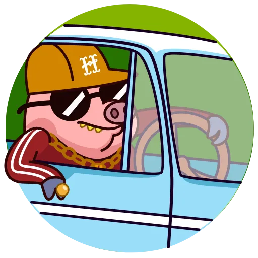 Стикер 10 Potter Pig