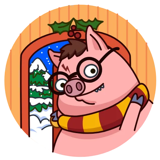 Стикер 18 Potter Pig