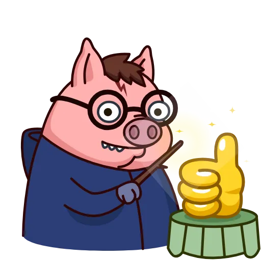 Стикер 3 Potter Pig