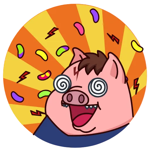 Стикер 8 Potter Pig