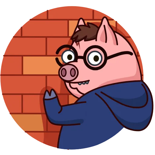 Стикер 6 Potter Pig