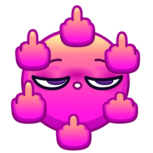 Стикер 17 Psychopath Emoji