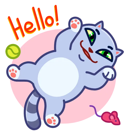 Стикер 5 Puffy Cat