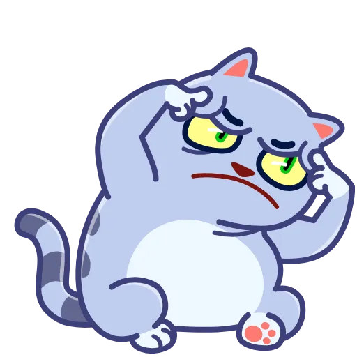 Стикер 9 Puffy Cat