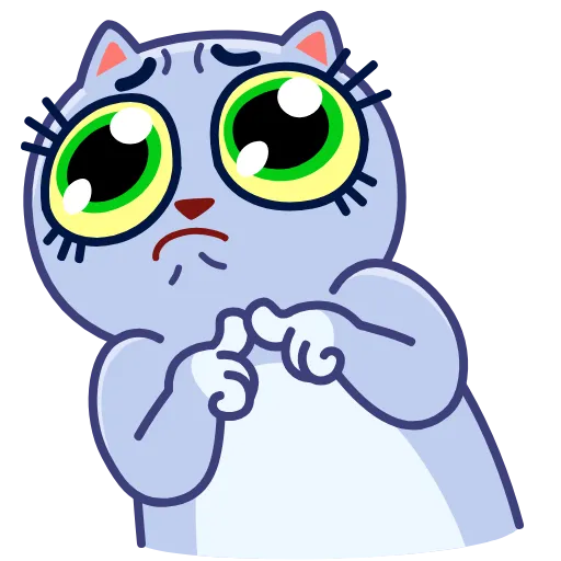 Стикер 12 Puffy Cat