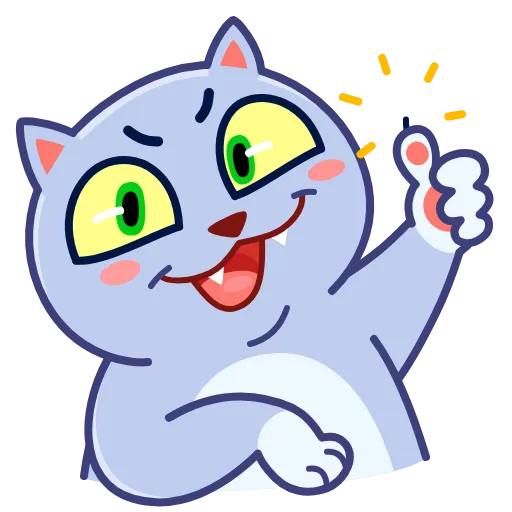 Стикер 3 Puffy Cat
