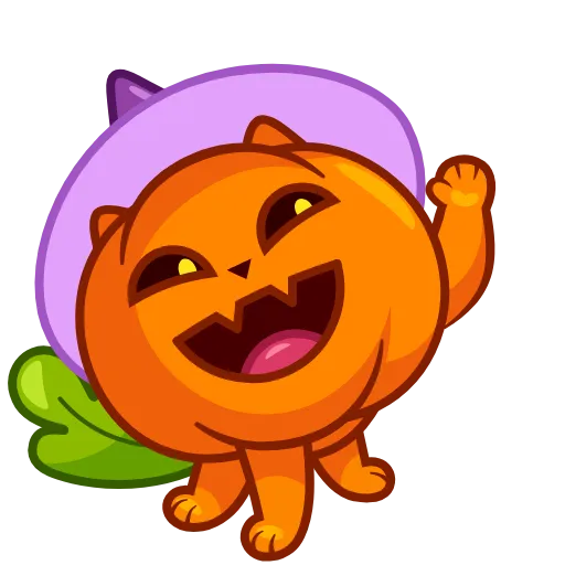 Стикер 5 Pumpkin Cat
