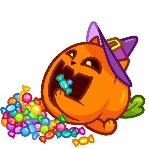 Стикер 19 Pumpkin Cat