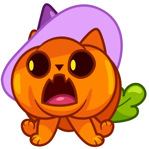 Стикер 4 Pumpkin Cat