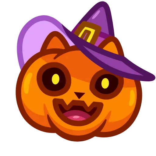 Стикер 21 Pumpkin Cat