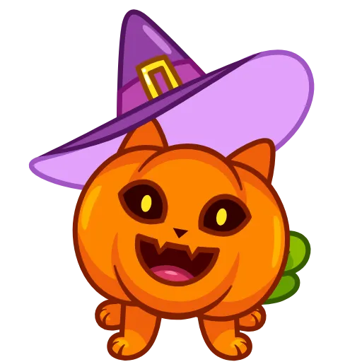 Стикер 12 Pumpkin Cat