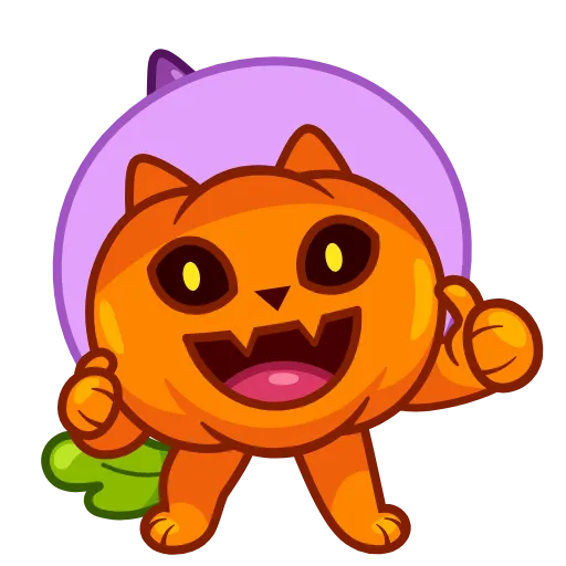 Стикер 3 Pumpkin Cat
