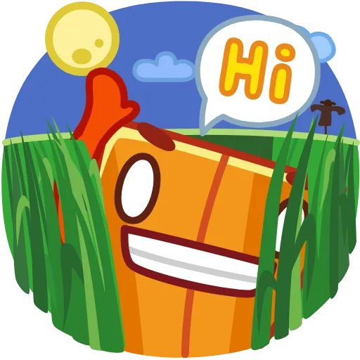 Стикер 4 ️ Pumpkin Cube - квадратная тыква