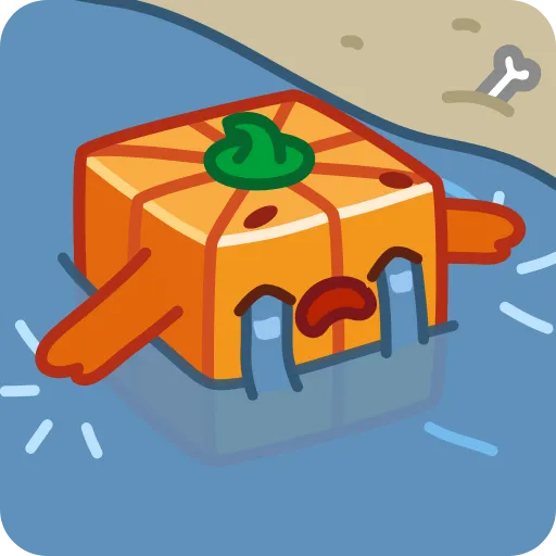 Стикер 13 ️ Pumpkin Cube - квадратная тыква