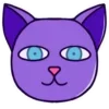 Стикер 24 Purple Cat