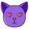 Стикер 3 Purple Cat