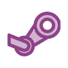 Стикер 52 Purple Sable - фильтровые иконки, буквы