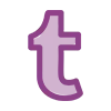 Стикер 49 Purple Sable - фильтровые иконки, буквы