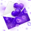 💌 Эмодзи «Purple Lady - фиолетовые буквы» для Telegram