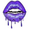 💋 Эмодзи «Purple Lady - фиолетовые буквы» для Telegram