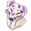 🐶 Эмодзи «Purple Lady - фиолетовые буквы» для Telegram