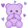 Стикер 13 ˋʚ 𝑝𝑢𝑟𝑝𝑙𝑒 𝑏𝑒𝑎𝑟