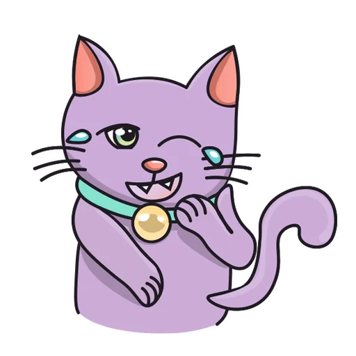 Стикерпак Purple Cat для Telegram
