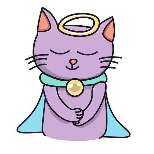 😇 Стикер «Purple Cat» для Telegram