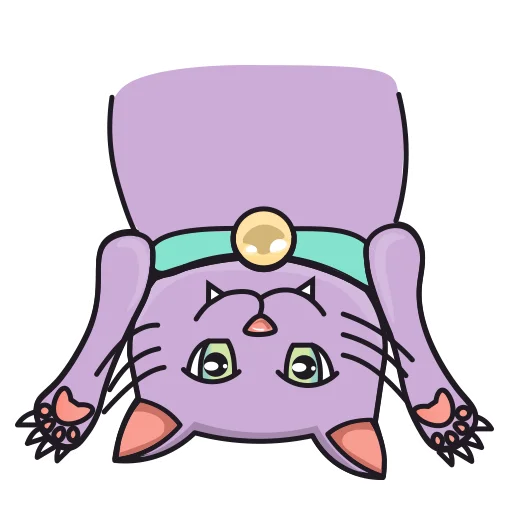 🙃 Стикер «Purple Cat» для Telegram