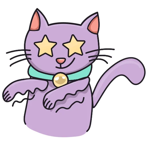 🤩 Стикер «Purple Cat» для Telegram